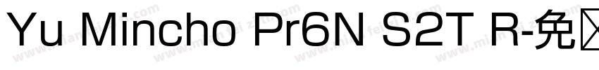 Yu Mincho Pr6N S2T R字体转换
